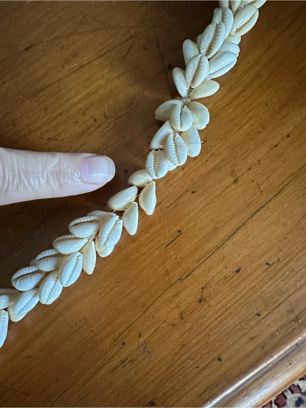 Vintage Cowrie Shell Lei